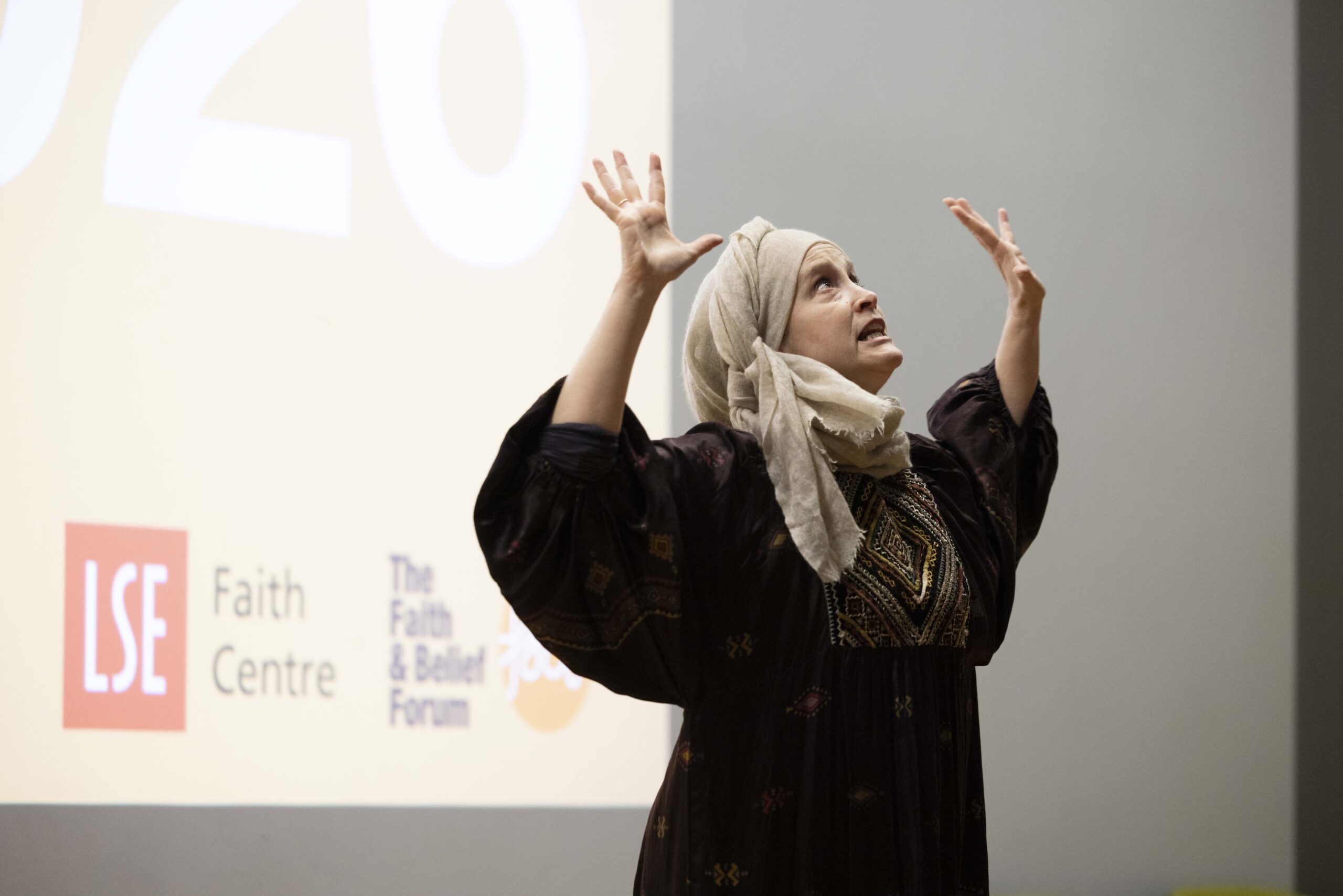 Khayaal theatre's Eleanor Martin performed a tale of faith, community and climate change called the Rainmaker